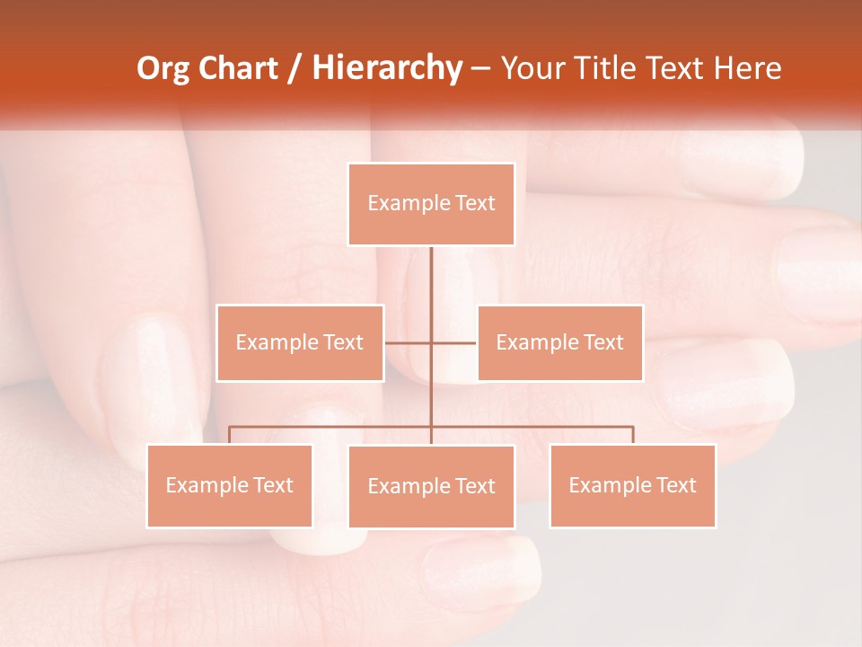 A Woman's Hand With A White Manicure On It PowerPoint Template