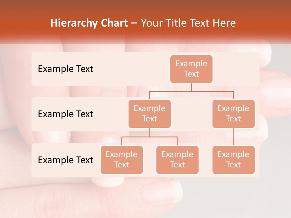 A Woman's Hand With A White Manicure On It PowerPoint Template