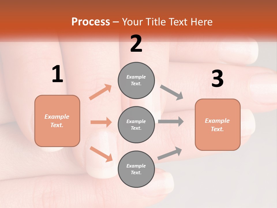 A Woman's Hand With A White Manicure On It PowerPoint Template