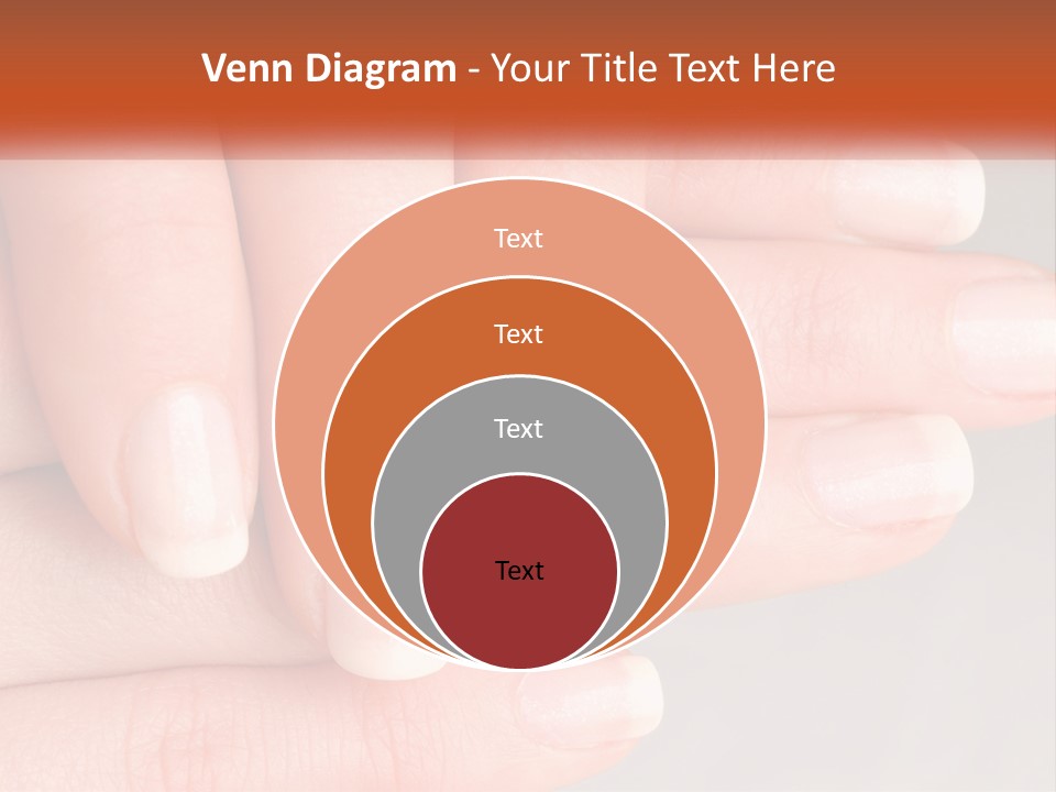A Woman's Hand With A White Manicure On It PowerPoint Template