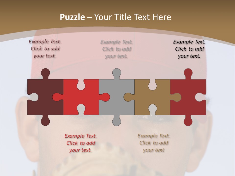 A Baseball Player With A Red Hat And Glove PowerPoint Template