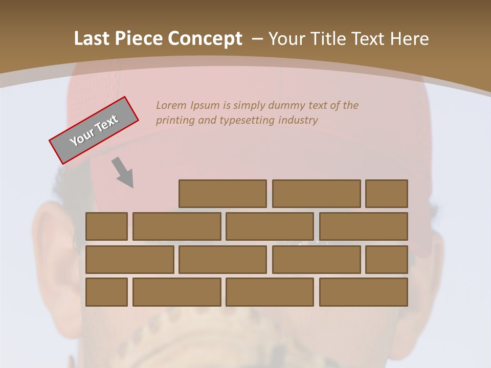 A Baseball Player With A Red Hat And Glove PowerPoint Template