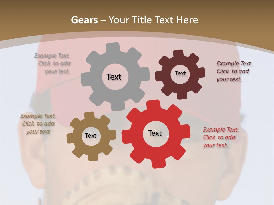 A Baseball Player With A Red Hat And Glove PowerPoint Template