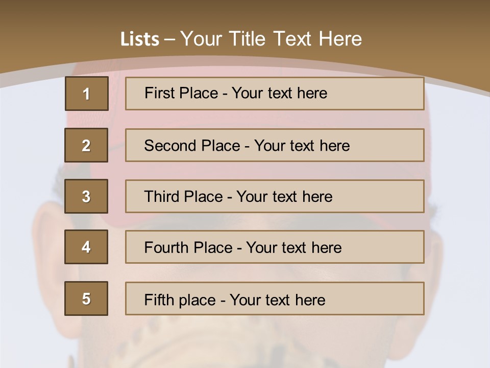 A Baseball Player With A Red Hat And Glove PowerPoint Template