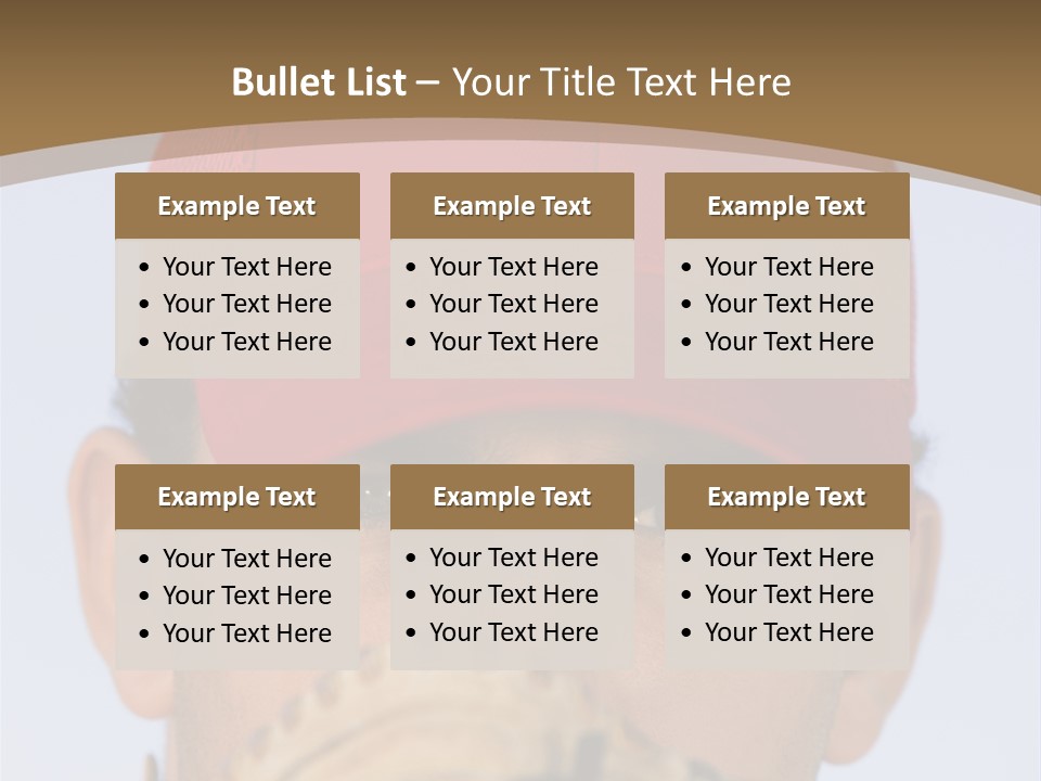 A Baseball Player With A Red Hat And Glove PowerPoint Template