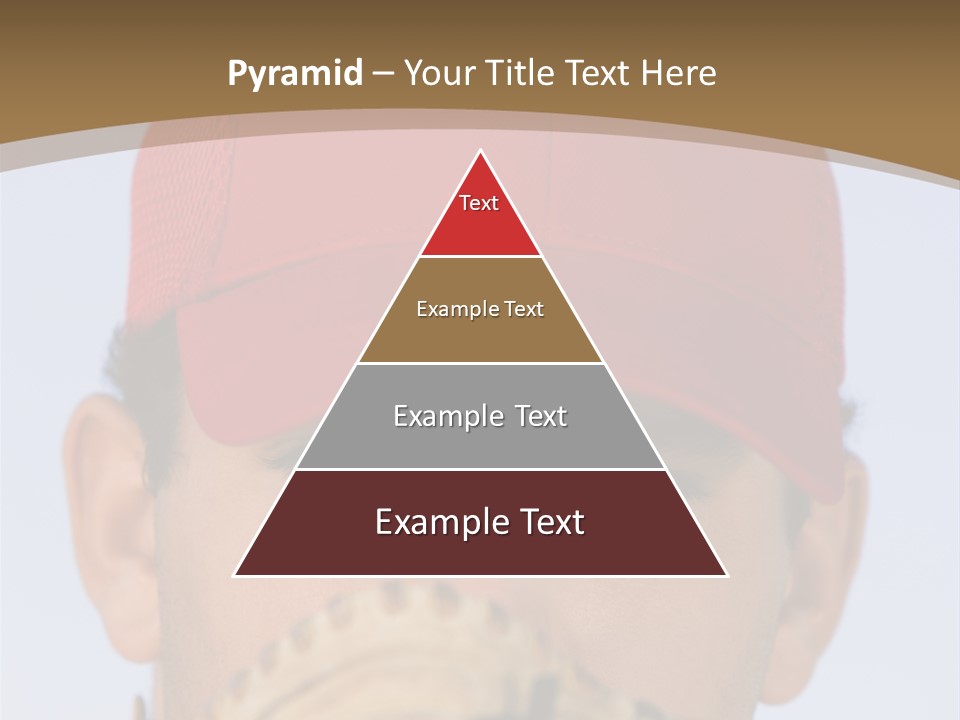 A Baseball Player With A Red Hat And Glove PowerPoint Template