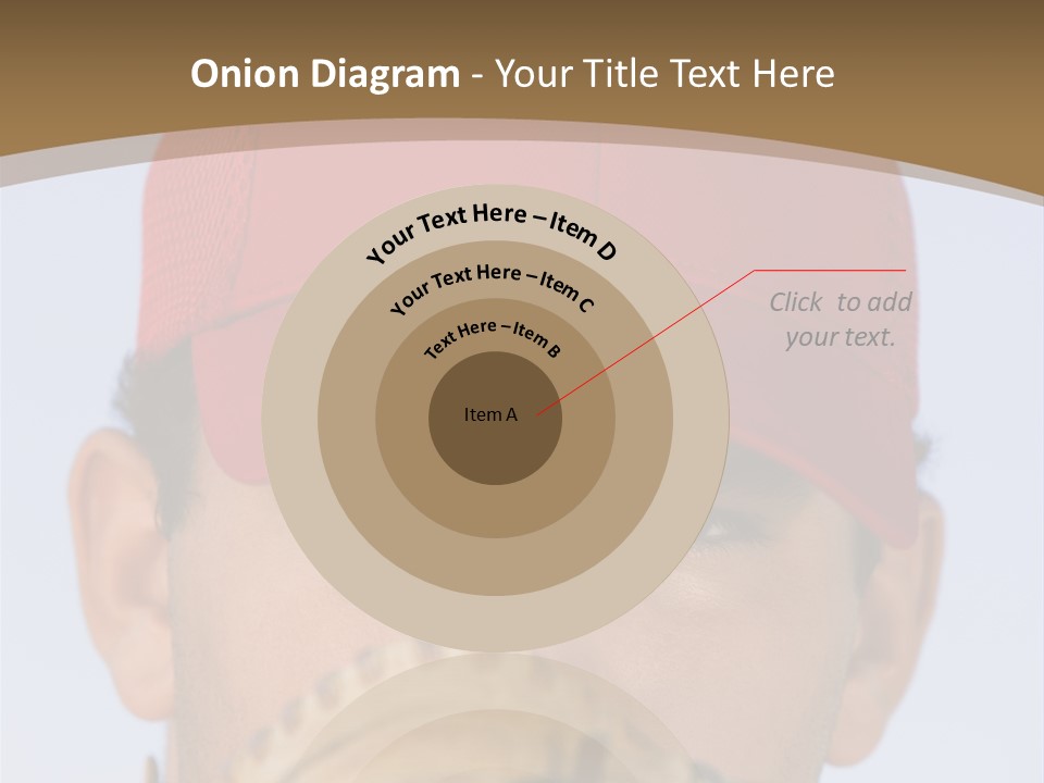 A Baseball Player With A Red Hat And Glove PowerPoint Template