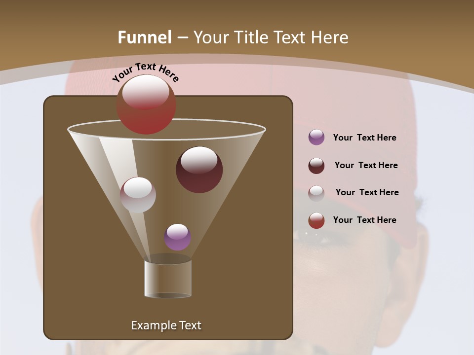 A Baseball Player With A Red Hat And Glove PowerPoint Template