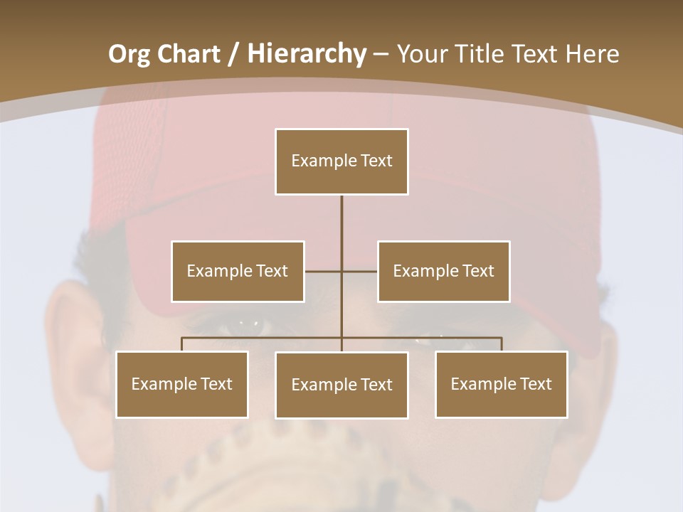 A Baseball Player With A Red Hat And Glove PowerPoint Template