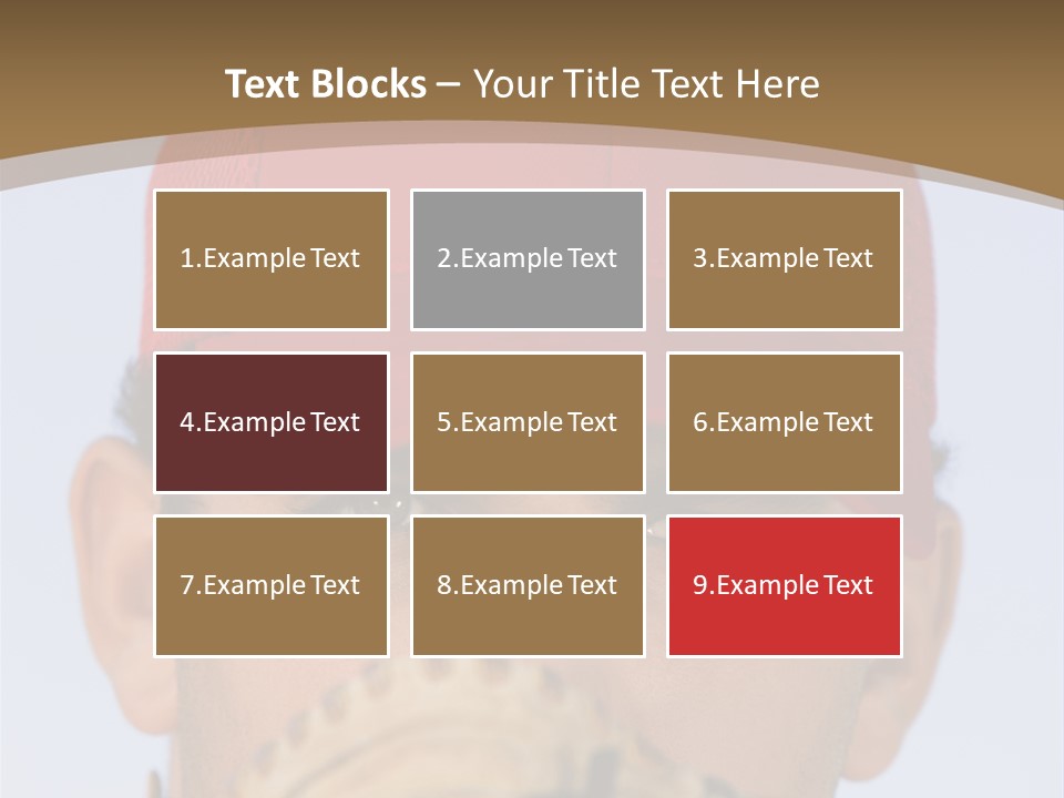 A Baseball Player With A Red Hat And Glove PowerPoint Template