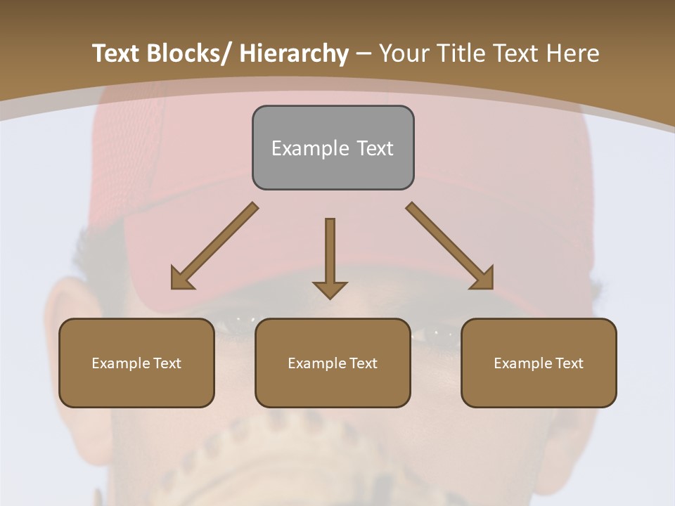 A Baseball Player With A Red Hat And Glove PowerPoint Template