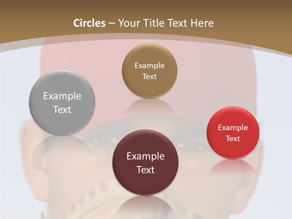 A Baseball Player With A Red Hat And Glove PowerPoint Template