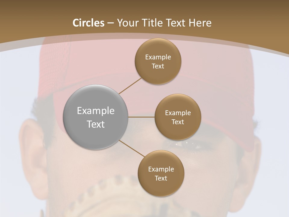 A Baseball Player With A Red Hat And Glove PowerPoint Template