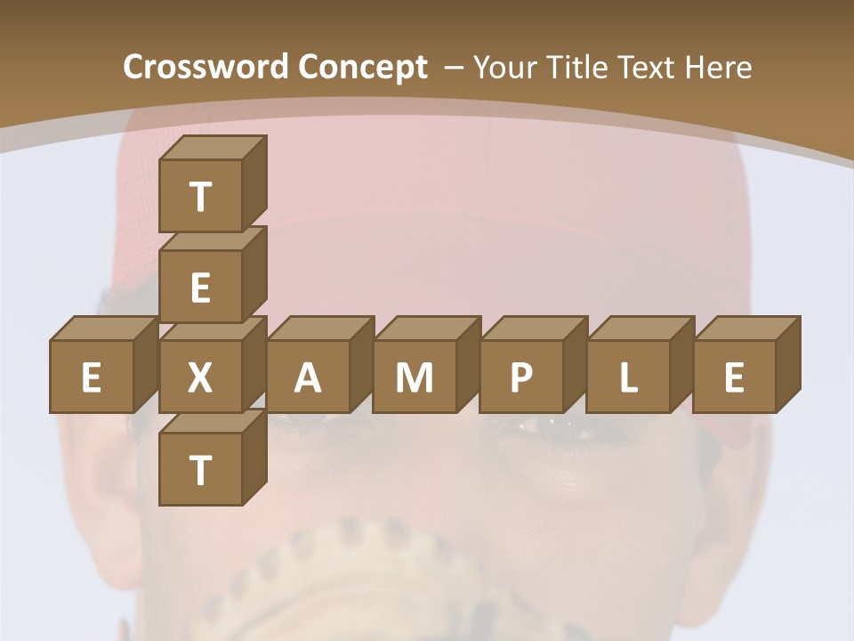 A Baseball Player With A Red Hat And Glove PowerPoint Template