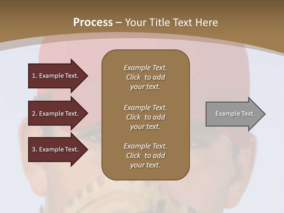 A Baseball Player With A Red Hat And Glove PowerPoint Template