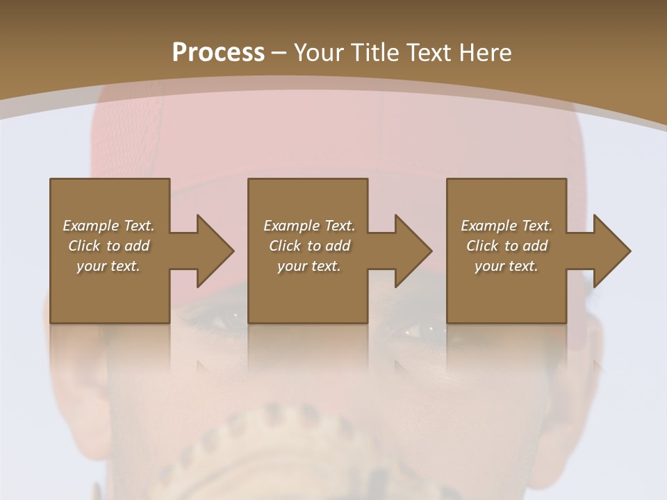 A Baseball Player With A Red Hat And Glove PowerPoint Template