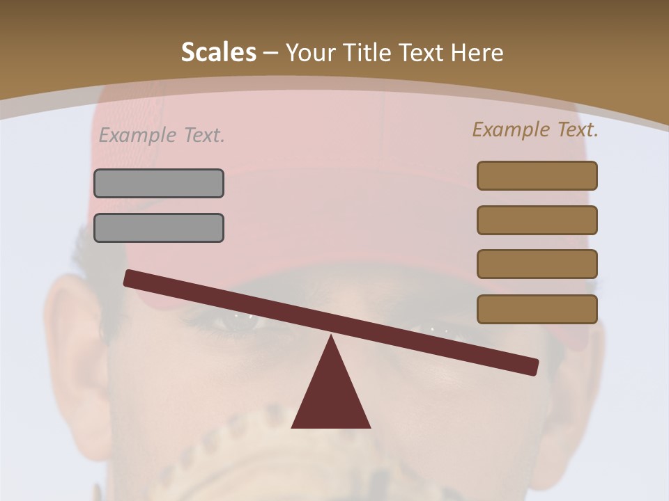 A Baseball Player With A Red Hat And Glove PowerPoint Template