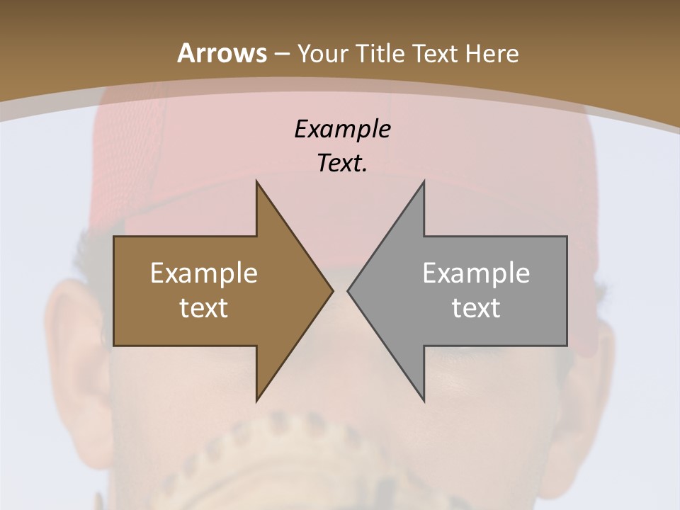 A Baseball Player With A Red Hat And Glove PowerPoint Template