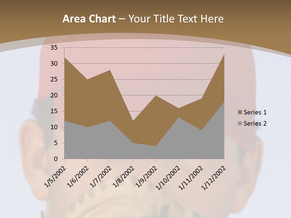 A Baseball Player With A Red Hat And Glove PowerPoint Template
