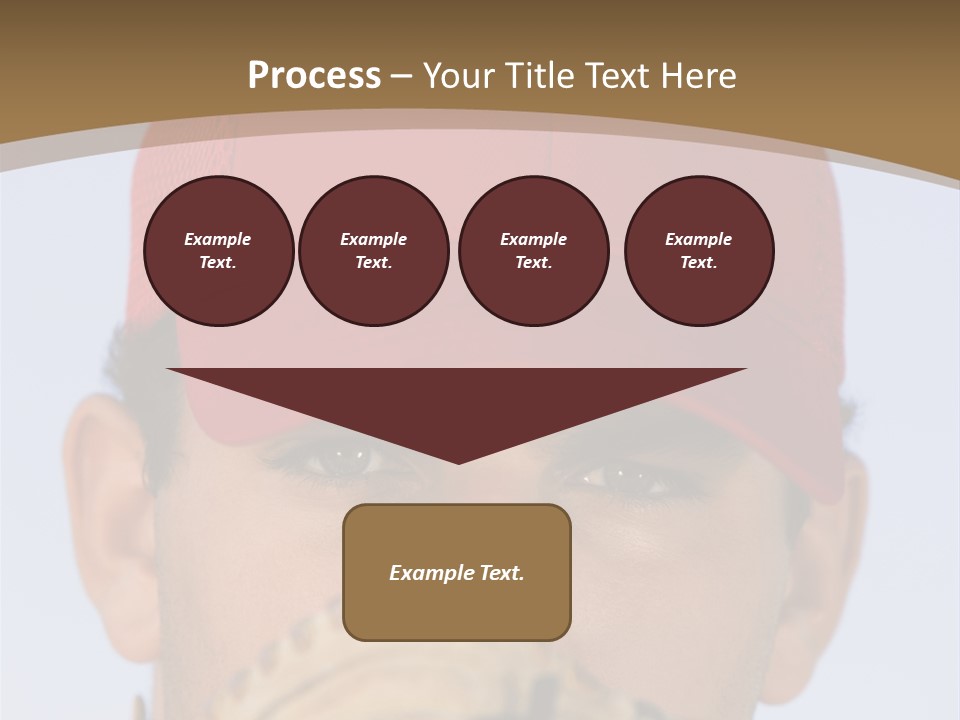 A Baseball Player With A Red Hat And Glove PowerPoint Template