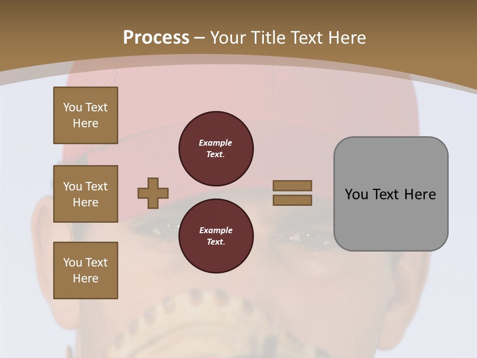 A Baseball Player With A Red Hat And Glove PowerPoint Template