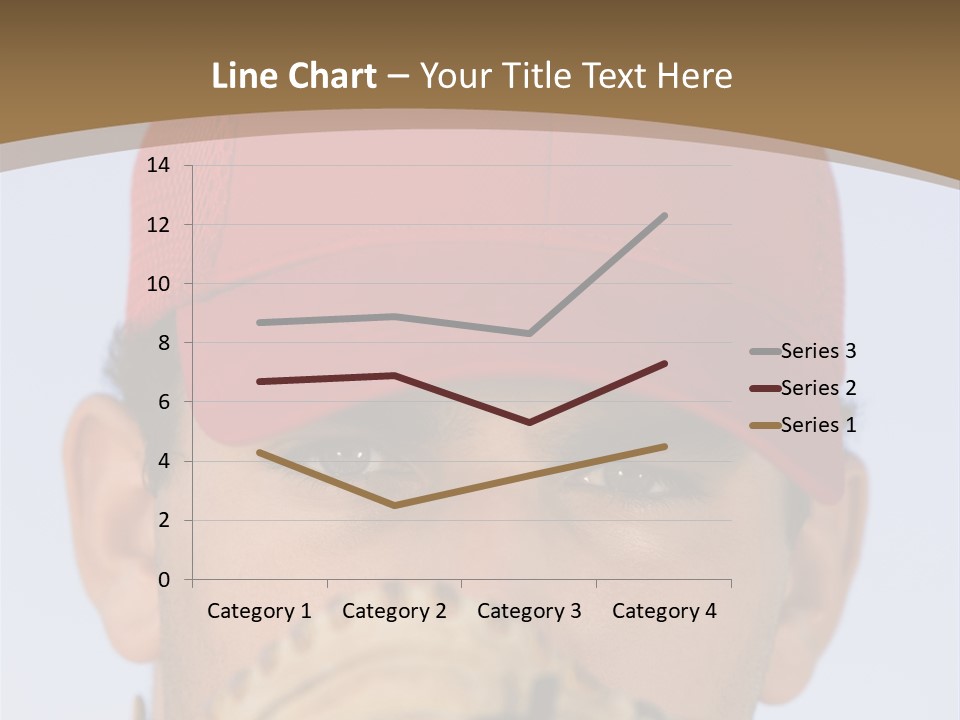 A Baseball Player With A Red Hat And Glove PowerPoint Template