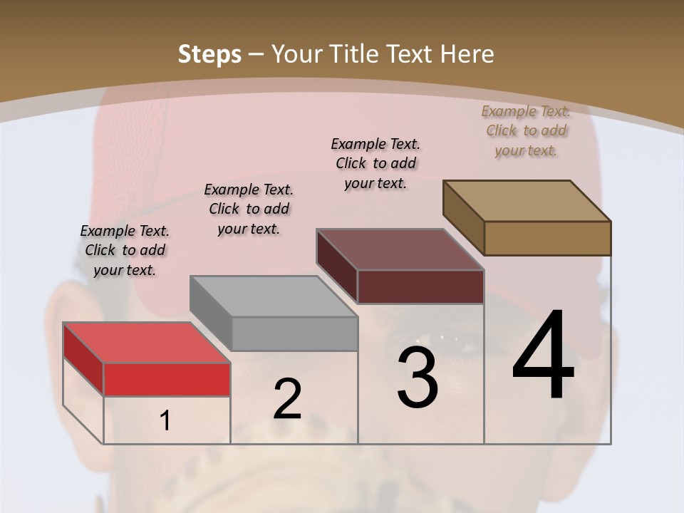 A Baseball Player With A Red Hat And Glove PowerPoint Template