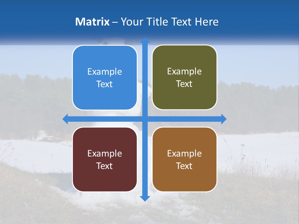 A Snowman Is Standing In The Middle Of A Field PowerPoint Template