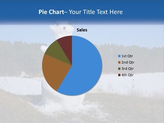 A Snowman Is Standing In The Middle Of A Field PowerPoint Template