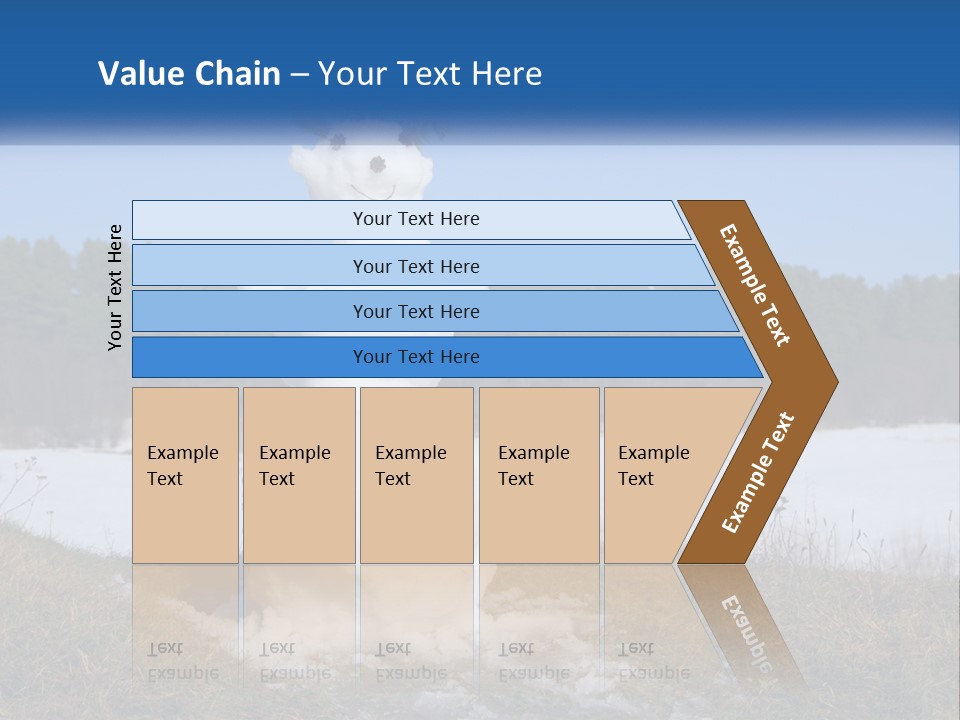 A Snowman Is Standing In The Middle Of A Field PowerPoint Template
