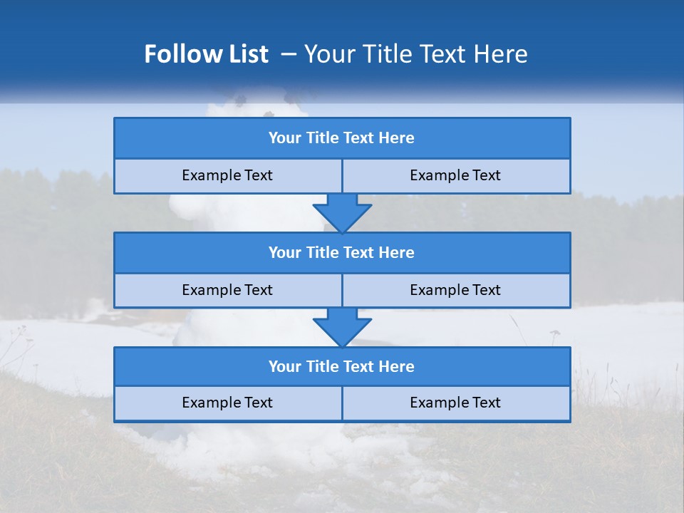 A Snowman Is Standing In The Middle Of A Field PowerPoint Template