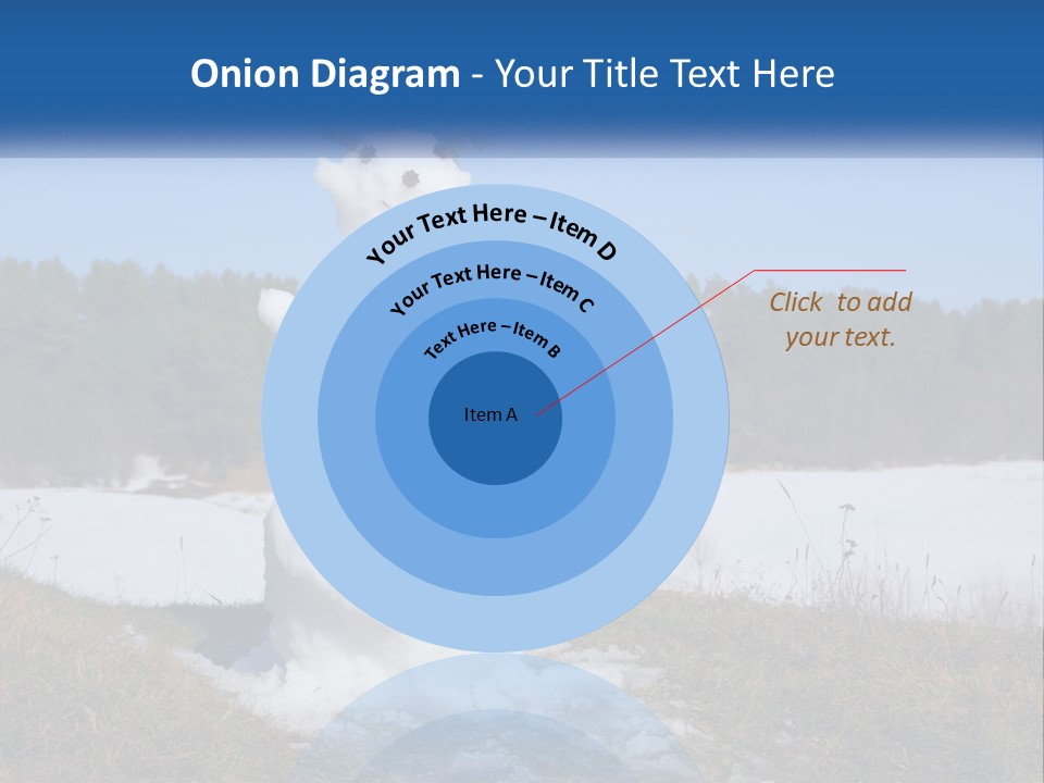 A Snowman Is Standing In The Middle Of A Field PowerPoint Template