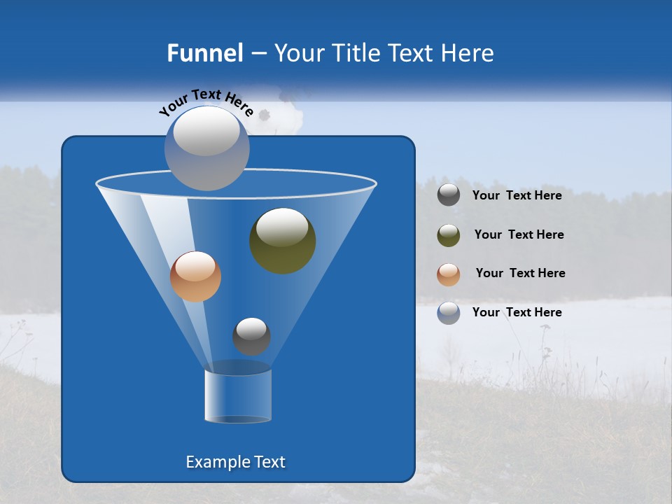 A Snowman Is Standing In The Middle Of A Field PowerPoint Template