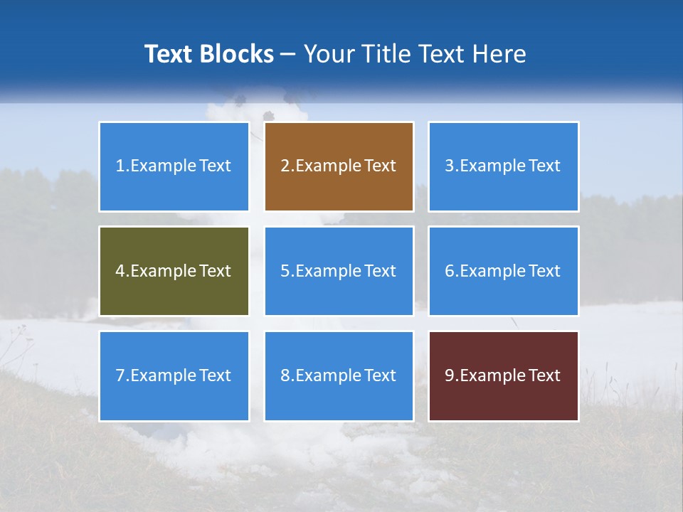 A Snowman Is Standing In The Middle Of A Field PowerPoint Template