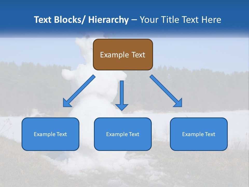 A Snowman Is Standing In The Middle Of A Field PowerPoint Template