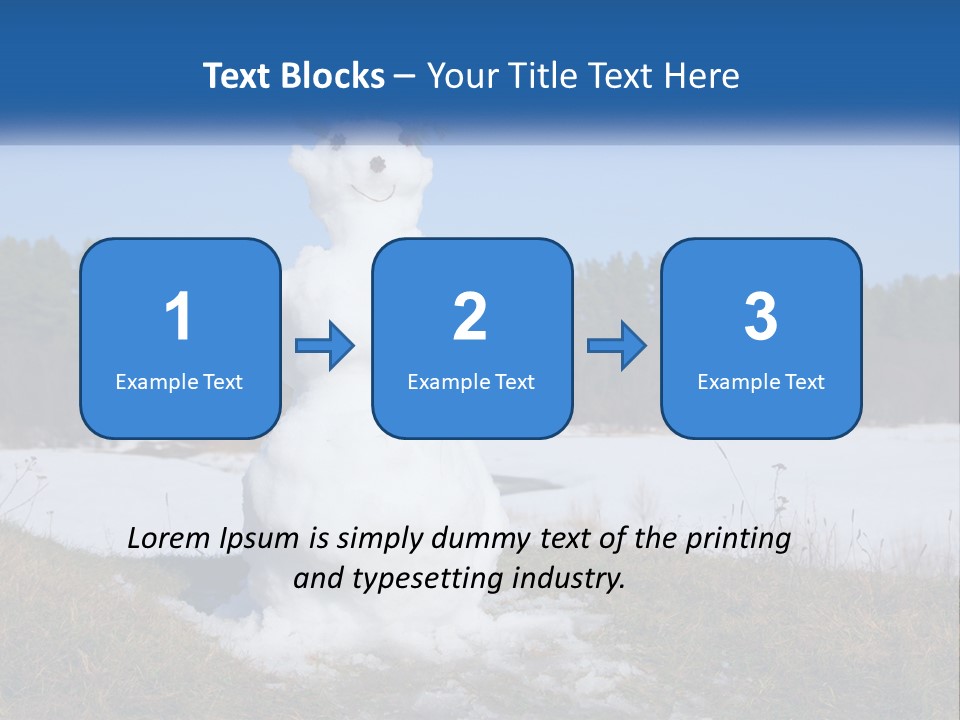 A Snowman Is Standing In The Middle Of A Field PowerPoint Template