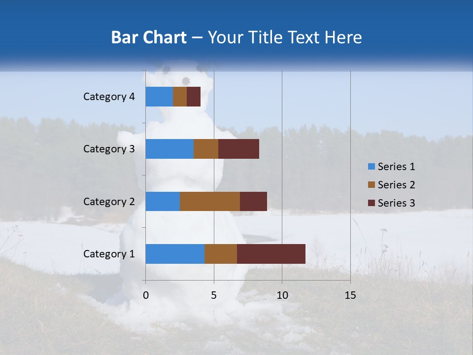 A Snowman Is Standing In The Middle Of A Field PowerPoint Template
