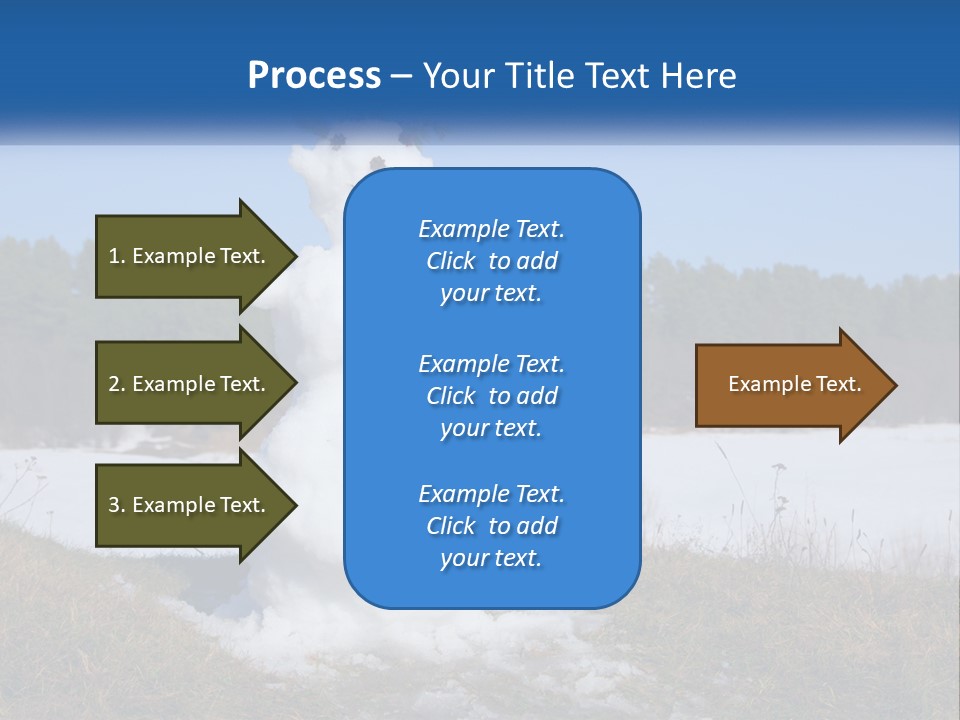 A Snowman Is Standing In The Middle Of A Field PowerPoint Template
