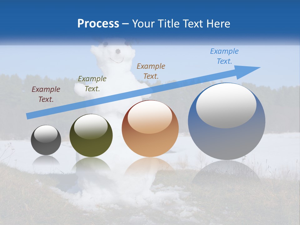 A Snowman Is Standing In The Middle Of A Field PowerPoint Template