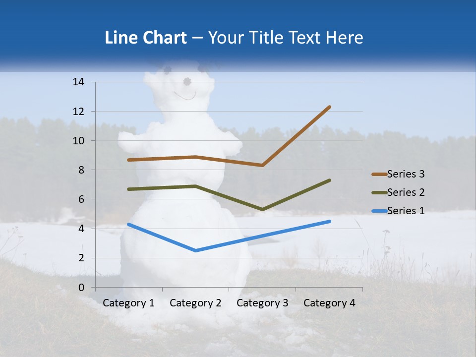 A Snowman Is Standing In The Middle Of A Field PowerPoint Template