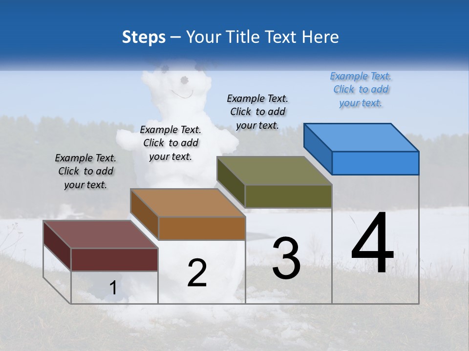 A Snowman Is Standing In The Middle Of A Field PowerPoint Template