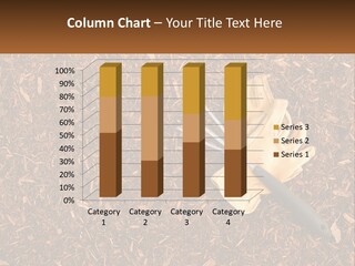 A Pair Of Gloves And A Pair Of Scissors On A Pile Of Wood Shaving PowerPoint Template