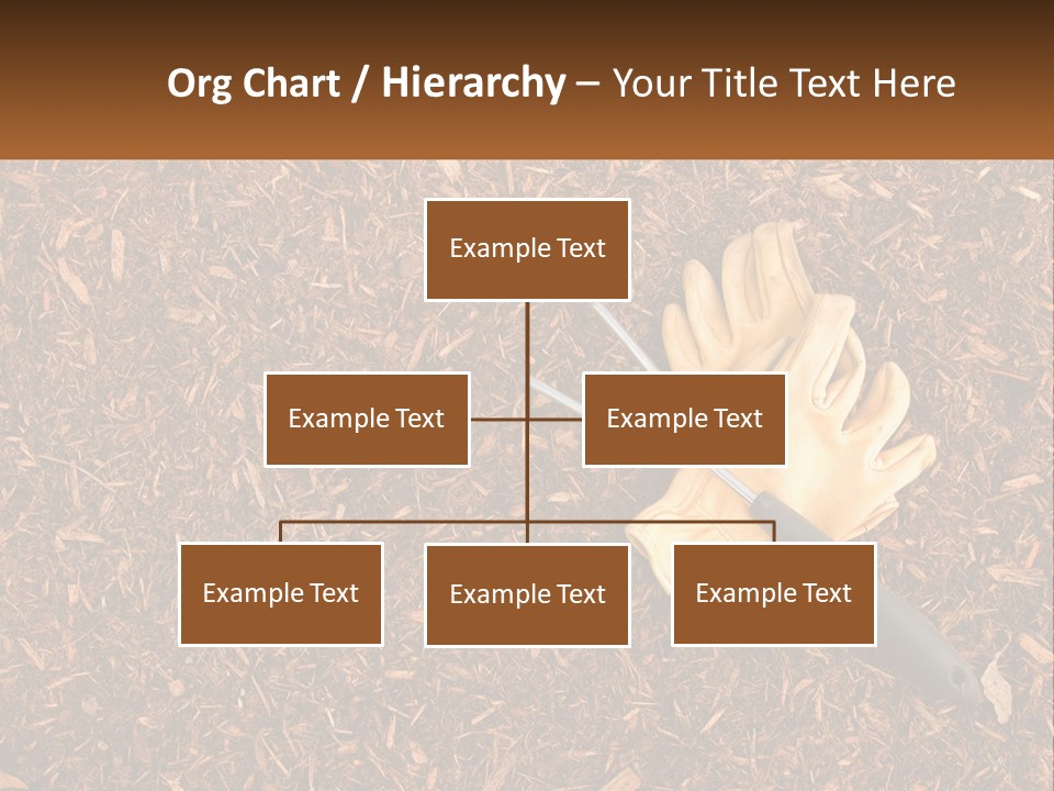 A Pair Of Gloves And A Pair Of Scissors On A Pile Of Wood Shaving PowerPoint Template