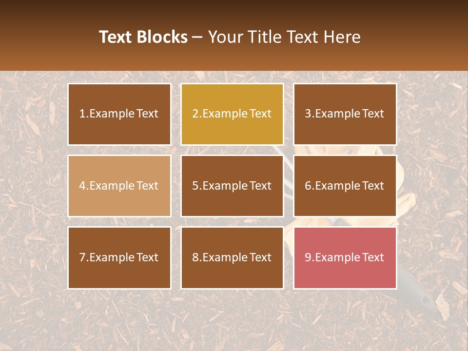 A Pair Of Gloves And A Pair Of Scissors On A Pile Of Wood Shaving PowerPoint Template