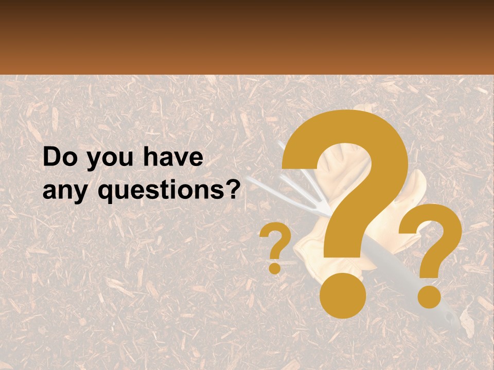 A Pair Of Gloves And A Pair Of Scissors On A Pile Of Wood Shaving PowerPoint Template