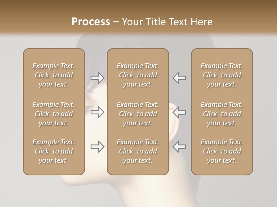 A Woman With A Short Black Hair And A Brown Background PowerPoint Template