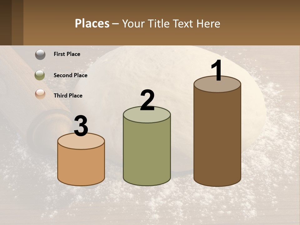 A Ball Of Dough Next To A Rolling Pin On A Table PowerPoint Template