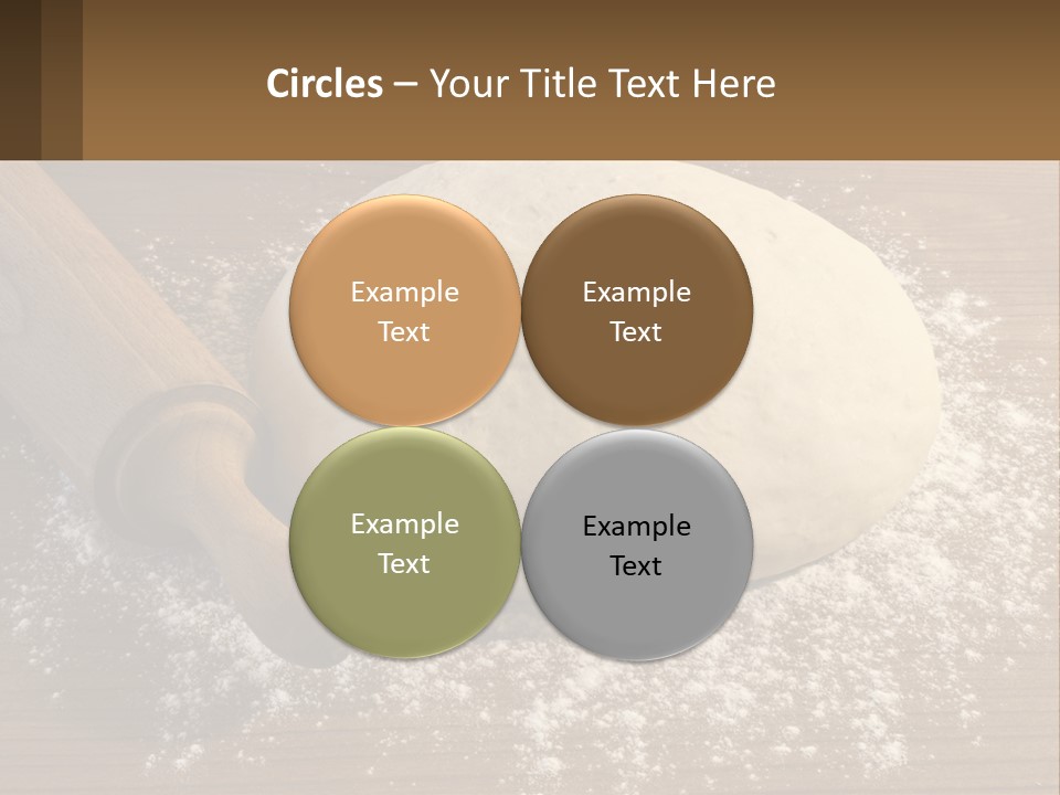 A Ball Of Dough Next To A Rolling Pin On A Table PowerPoint Template