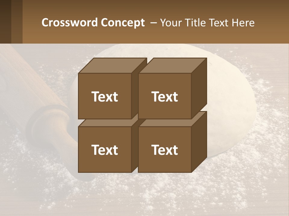 A Ball Of Dough Next To A Rolling Pin On A Table PowerPoint Template
