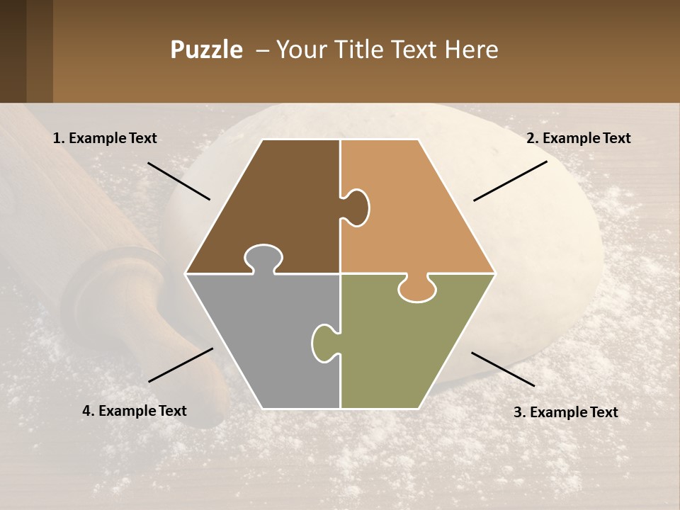 A Ball Of Dough Next To A Rolling Pin On A Table PowerPoint Template